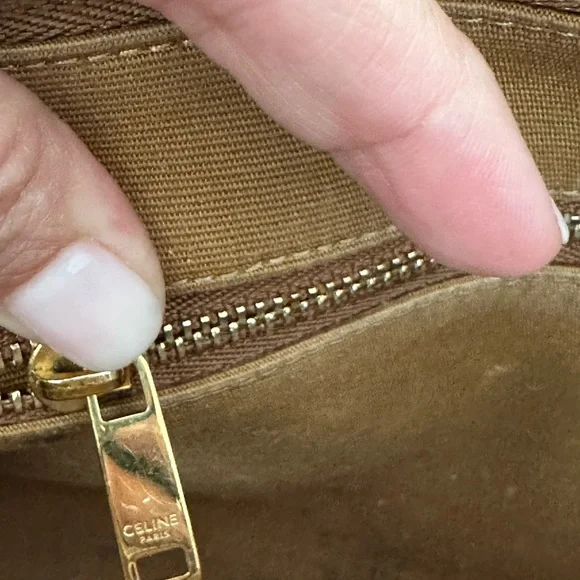 Celine Triomphe Canvas and Calfskin Toiletry Bag - Picture 10 of 15